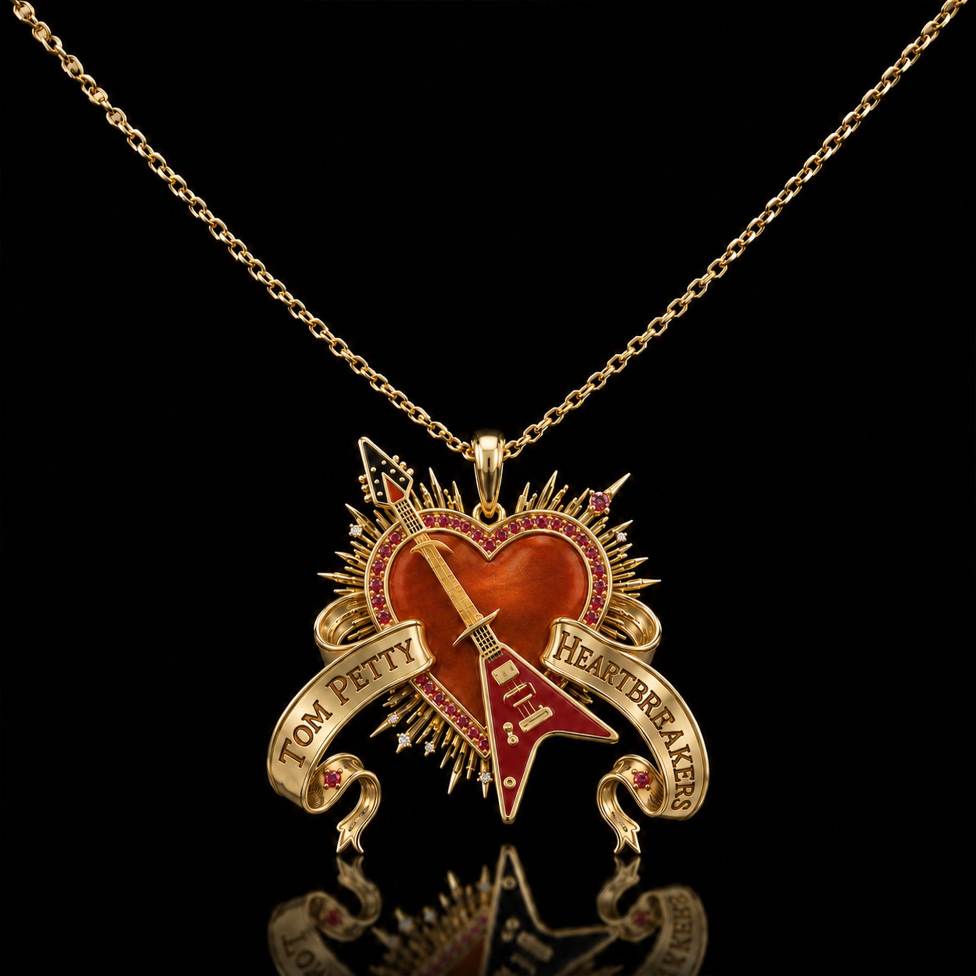 TPT Solid Gold Chain with Diamond Pendant BMD