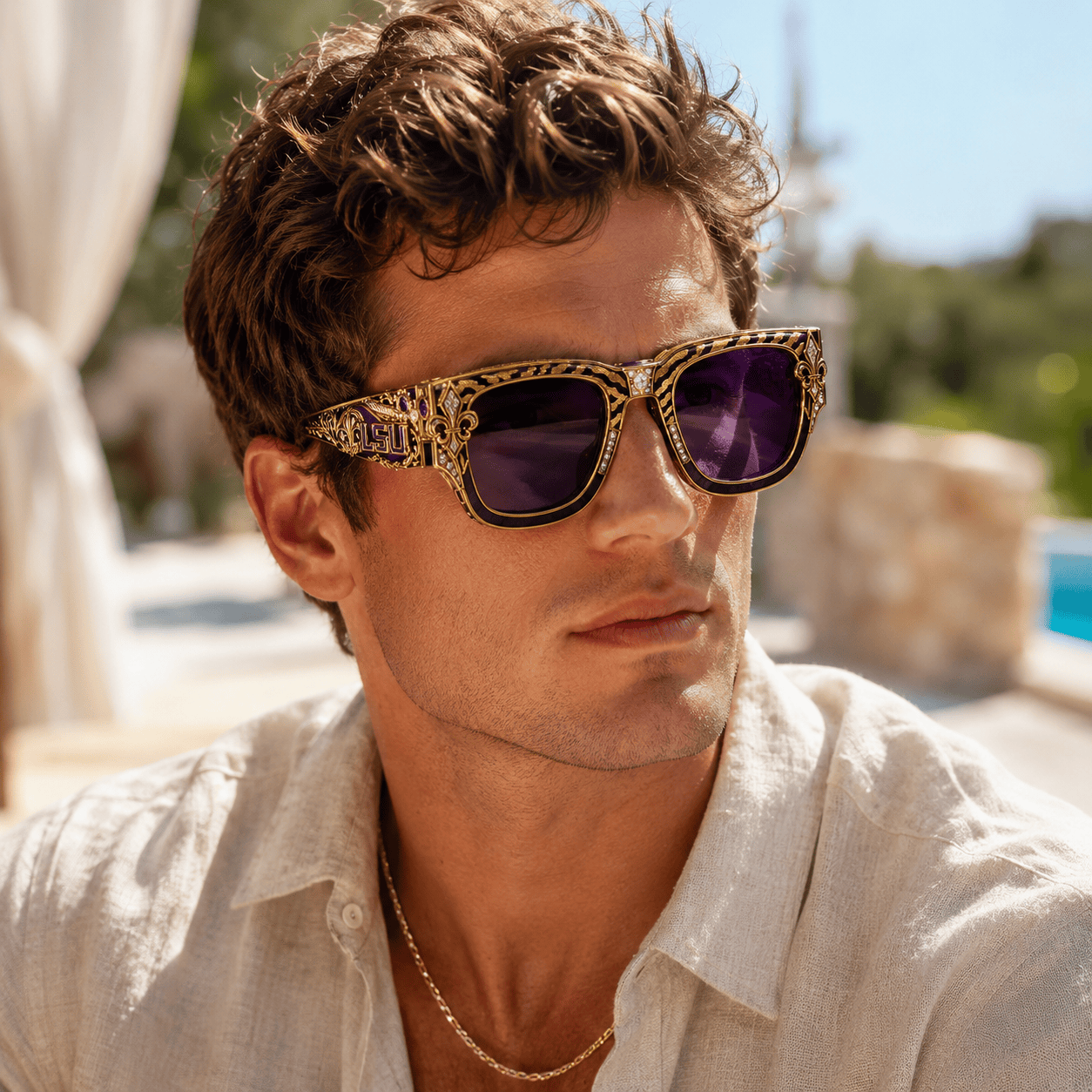 PREMIUM LSU UNISEX SUNGLASSES LNTH