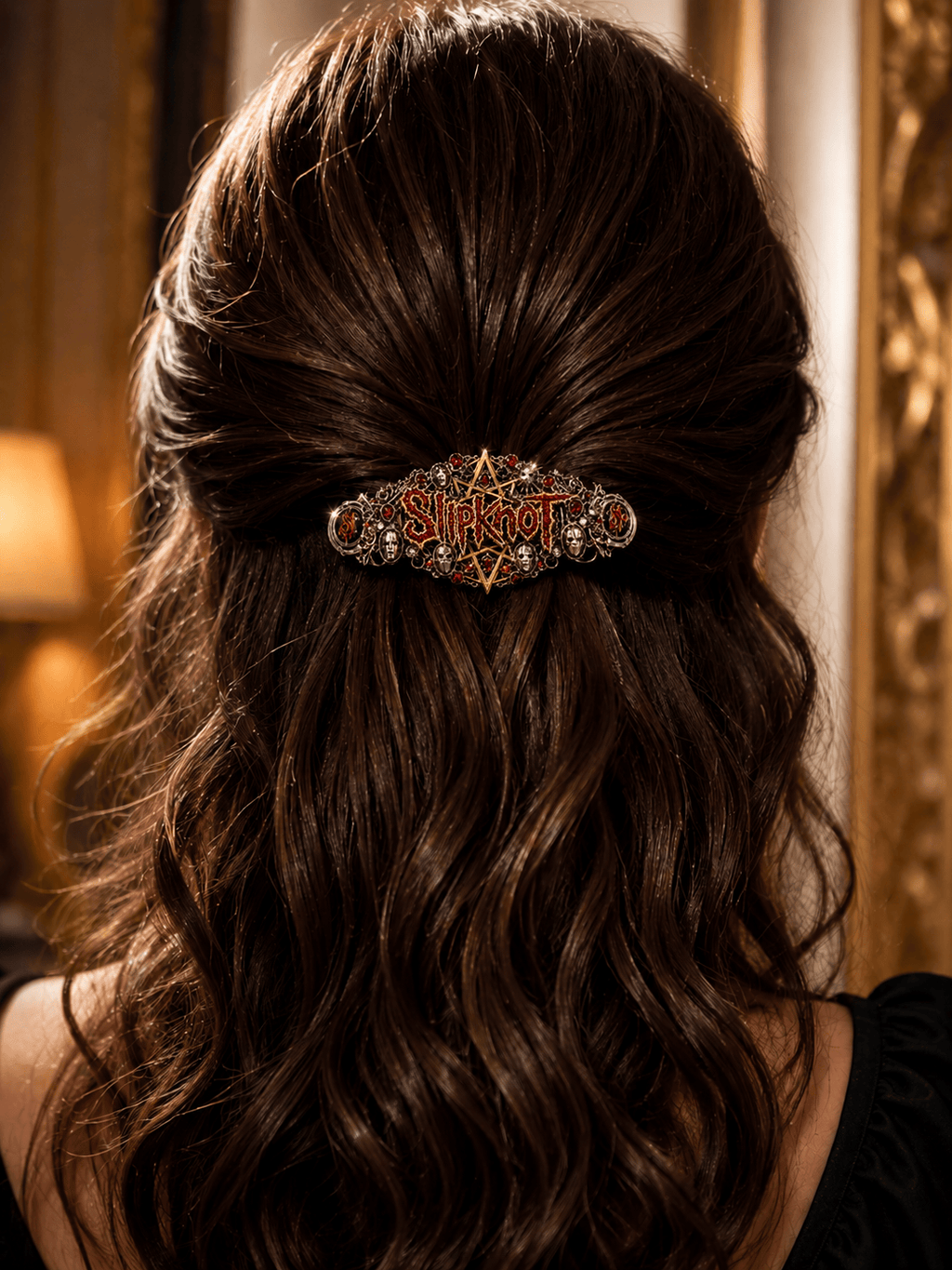 SLK Elegant Gold Hair Clip For Women BMD
