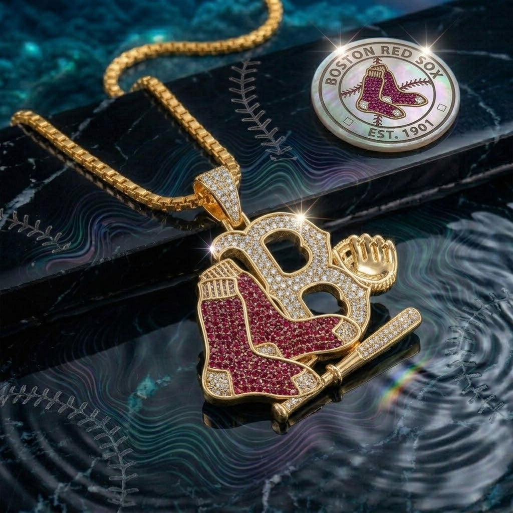 BRX Solid Gold Chain with Diamond Pendant BMD